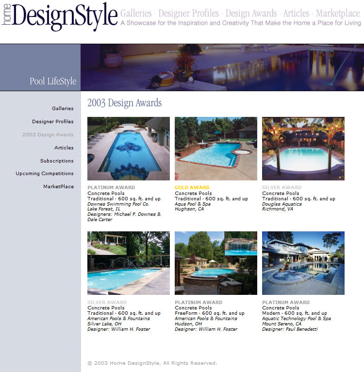 Home Design Style - 2003 Platinum Award Winner