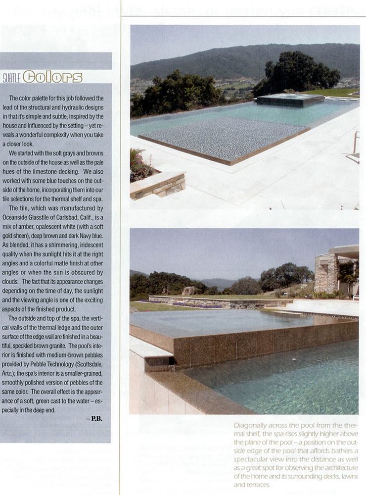 Portfolio of Aquatic Technololgies Luxury Swimming Pools & Waterfall Fountains Work