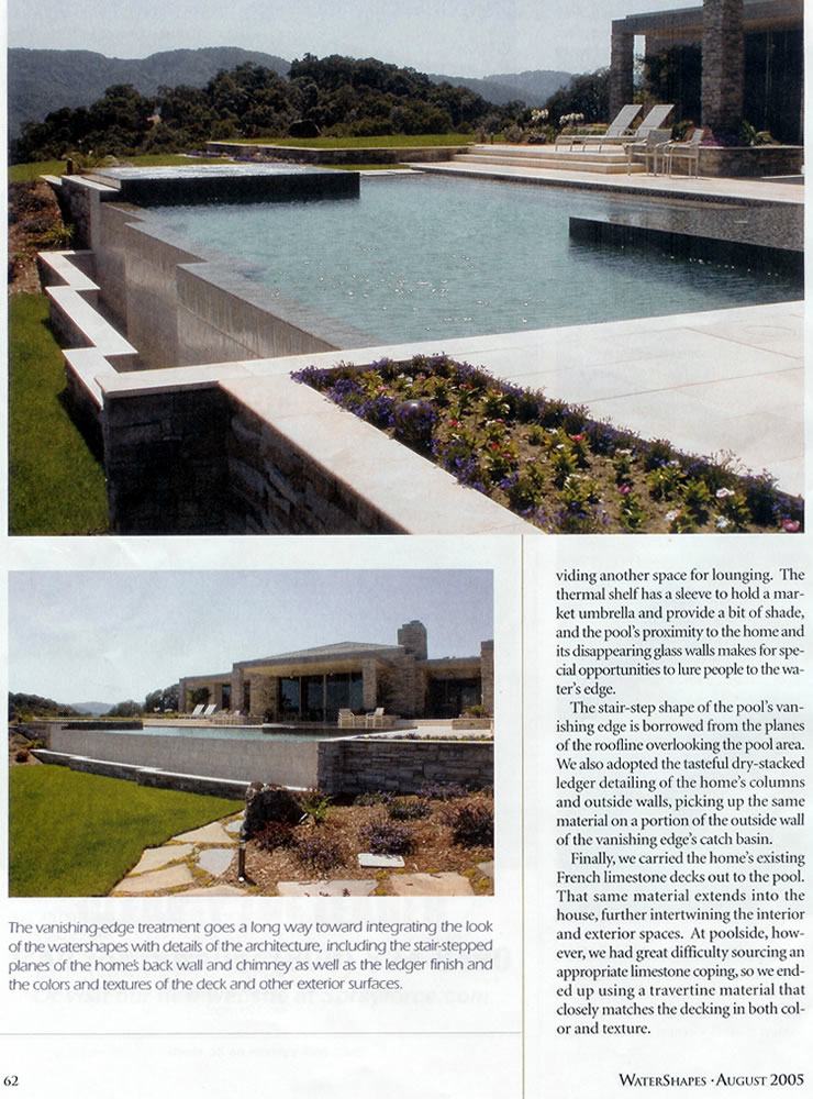 Portfolio of Aquatic Technololgies Luxury Swimming Pools & Waterfall Fountains Work